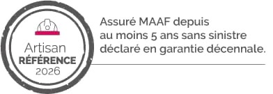 Artisan Reference 2026 - Assure MAAF depuis plus de 5 ans sans sinistre declare en garantie decennale
